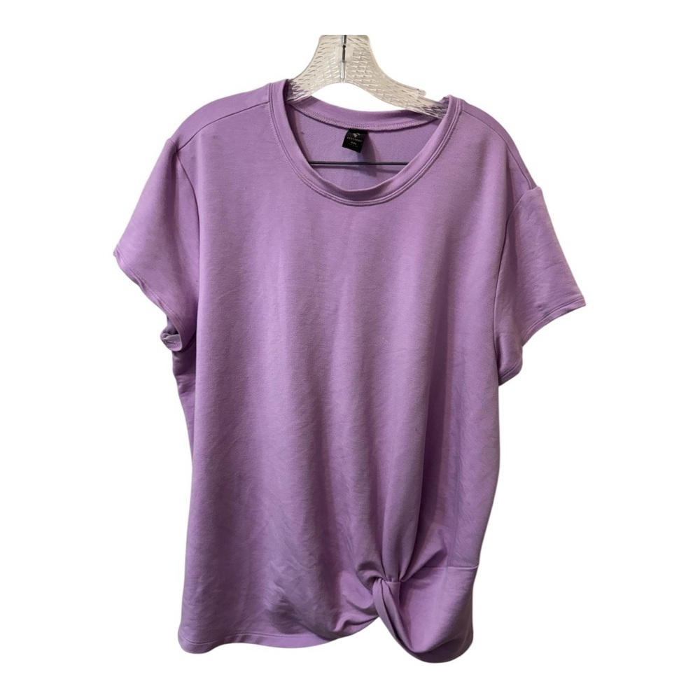 Skechers Lilac Short Sleeve Knot-Front Tee. Size XXL. - Picture 2 of 7